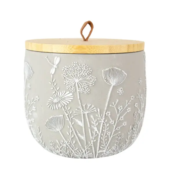 Keramik Tierurne Naturblumen – Bild 2